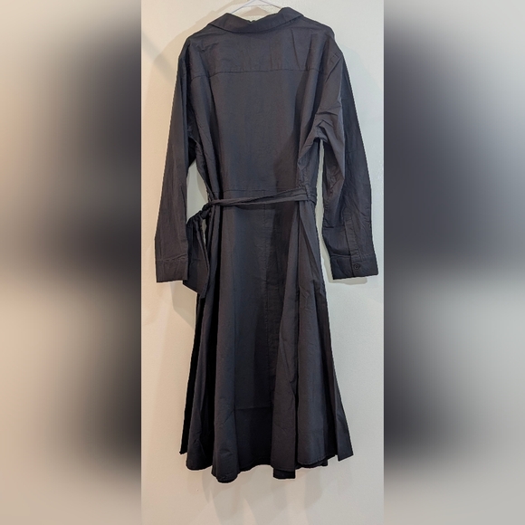 Pari Passu Black Cotton Shirt Dress Size 24 3X Luxury NWOT Modern Minimalis - Picture 3 of 5